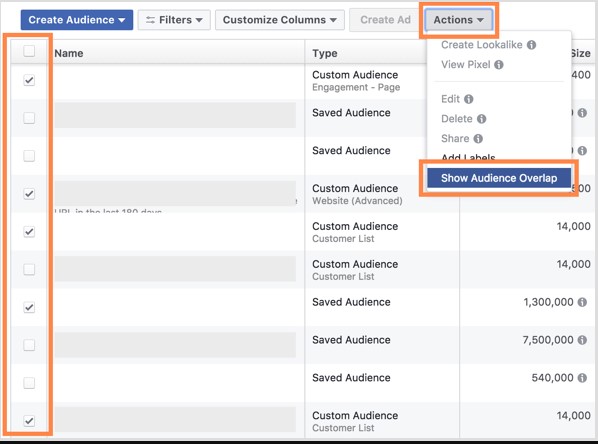Facebook’s Audience Overlap tool