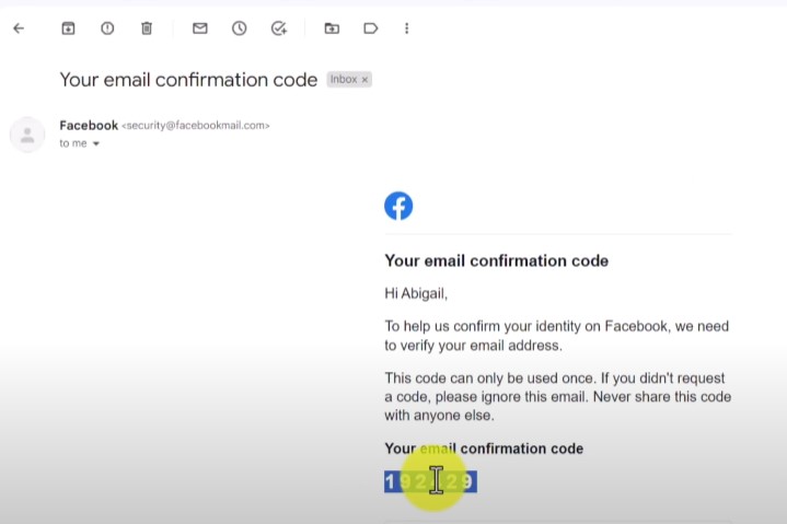 Open your inbox from your email to receive the 6-digit confirmation code