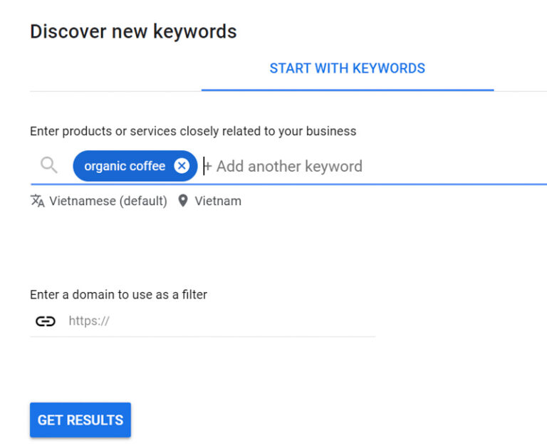 Keyword Research Google Keyword Planner