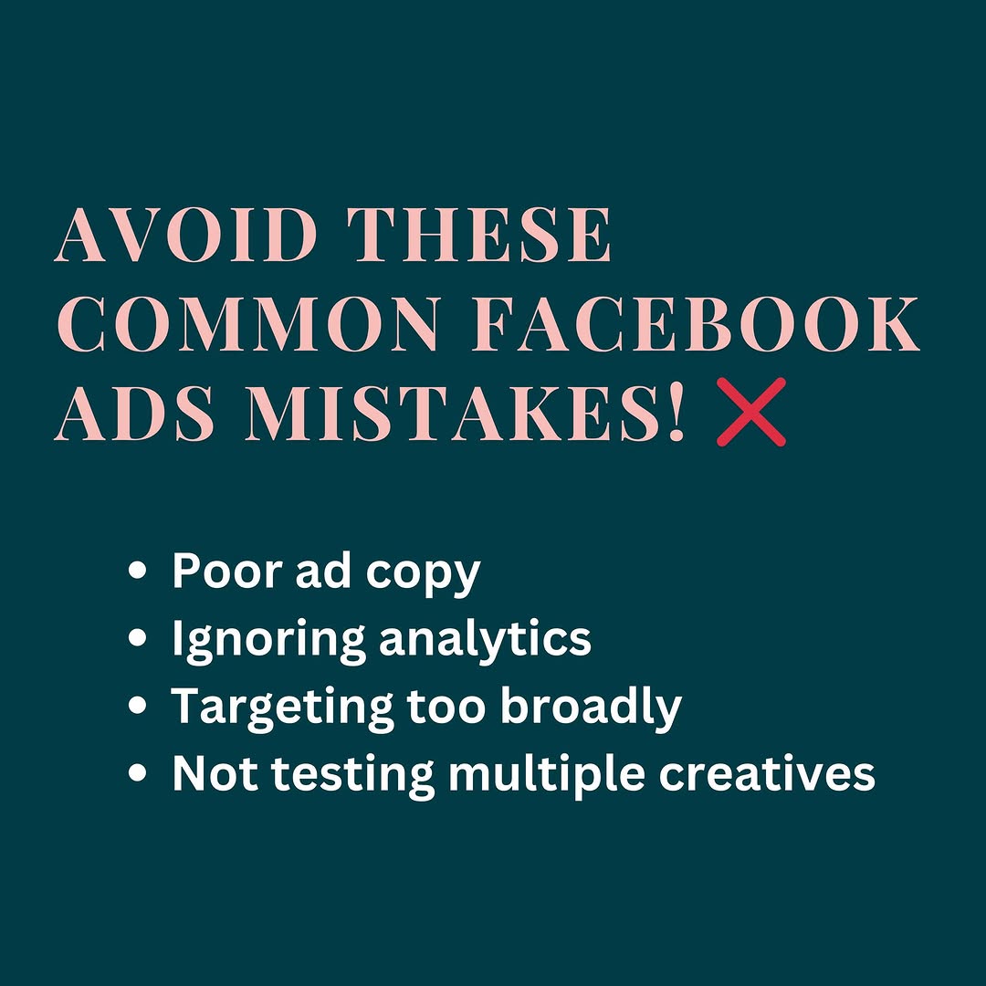 Avoid Facebook Ads Mistake